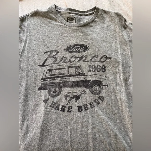 Ford Bronco T Shirt Grey Short Sleeve Men’s XL - Picture 2 of 4